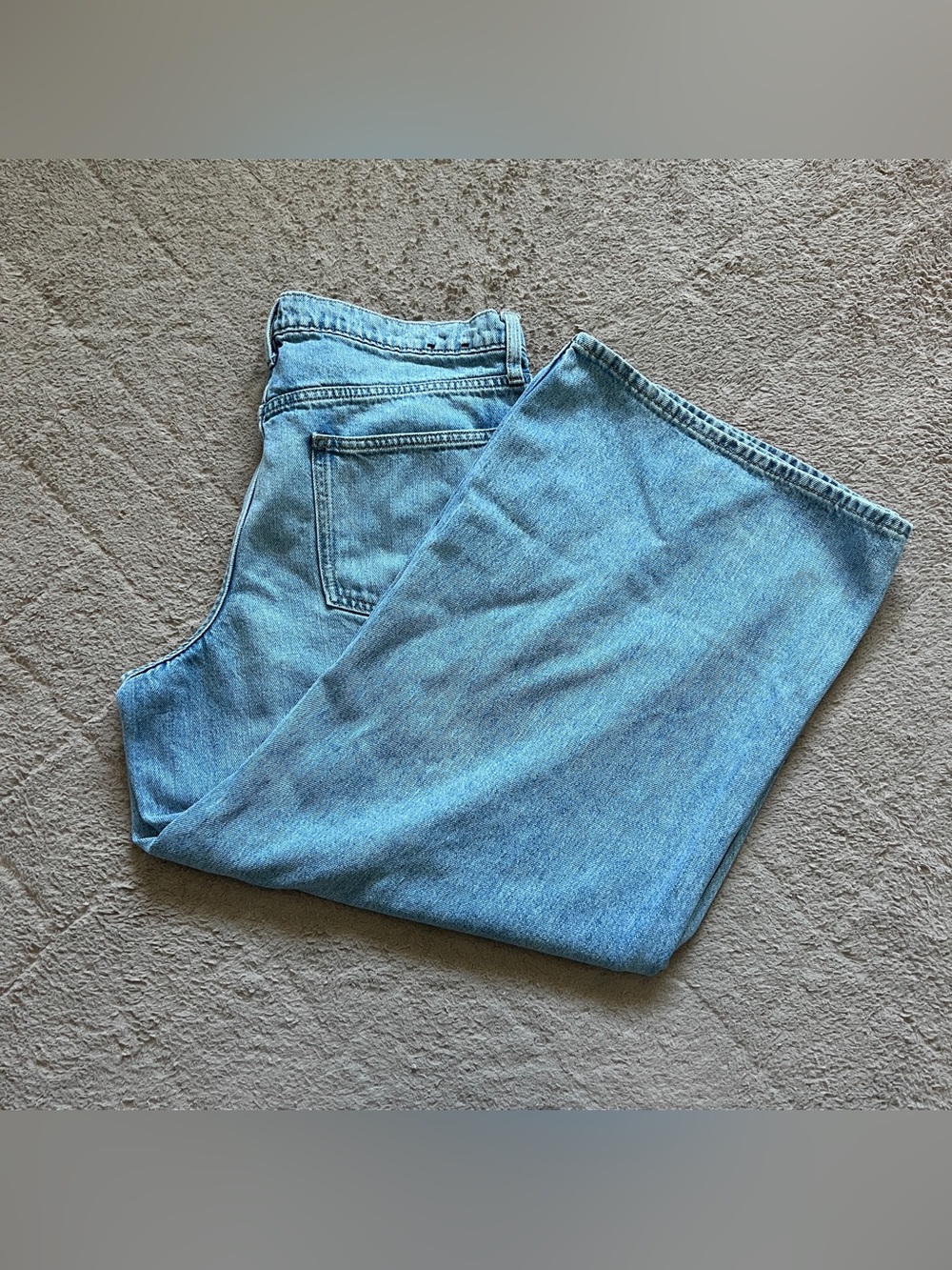 GAP High Rise Baggy Jeans Wide Leg Stretch Minimalist Capsule Sz 14/32
